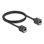 Delock - Síťový kabel - RJ-45 (F) do RJ-45 (F) - 1 m - 6 mm - S/FTP - CAT 6a - neobsahuje halogen - 90325