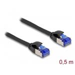 Delock Síťový kabel RJ45, Cat.6A, S/FTP, tenký, 0,5 m, černý 80226