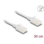 Delock Síťový kabel RJ45 Cat.6A, ze zástrčky na zástrčku, s robustní západkou, pro průmyslové použití, U/UTP Slim, 80357