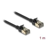 Delock Síťový kabel RJ45 Cat.8.1, F/FTP Slim Pro, 1 m, černý 80339