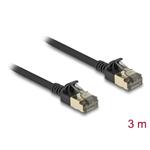 Delock Síťový kabel RJ45 Cat.8.1, F/FTP Slim Pro, 3 m, černý 80341