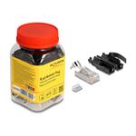 Delock - Síťový konektor - RJ-45 (M) - S/FTP - CAT 6a - snap-on (balení 25) 66990