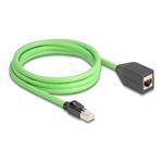 Delock - Síťový prodlu?ovací kabel - RJ-45 (F) do RJ-45 (M) - 2 m - 6.8 mm - SF/UTP - CAT 6a - prov 80881