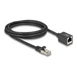 Delock - Síťový prodlu?ovací kabel - RJ-45 (M) do RJ-45 (F) - 2 m - 6 mm - S/FTP - CAT 6a - neobsah 90309