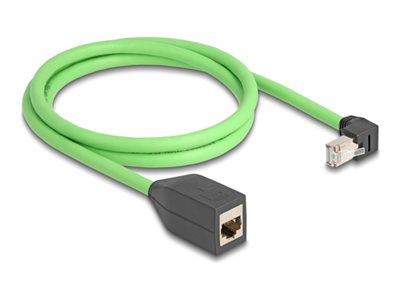 Delock - Síťový prodlu?ovací kabel - RJ-45 (M) dolů zahnutý do RJ-45 (F) - 1 m - 6.8 mm - SF/UTP - 80886