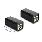Delock Spojka ze zásuvky RJ45 na zásuvku Cat.6 A, stíněná, černá 81039