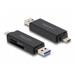 Delock SuperSpeed USB 5 Gbps čtečka karet USB Type-C™ / Typu-A pro paměťové karty SD a Micro SD 91004