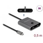 Delock Switch USB 10 Gbps USB Type-C™, 2 na 1, obousměrný, 8K 11500