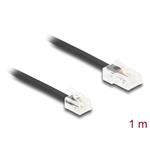 Delock Telefonní kabel RJ45, ze zástrčky na zástrčku RJ11, černý, 1 m