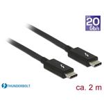 Delock Thunderbolt™ 3 (20 Gb/s) USB-C™ kabel samec > samec pacivní 2,0 m 3 A černý 84847