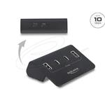 Delock USB 10 Gbps Hub se 2 porty USB Type-C™ a 2 porty USB Typ-A 64259