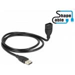 Delock USB 2.0 kabel samec > A samice ShapeCable 1m 83500