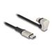 Delock USB 2.0 Kabel USB Type-C™ ze zástrčky na zástrčku, 180°, pravoúhlá 2 m PD 60 W 88160