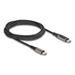 Delock USB 2.0 Kabel USB Type-C™ ze zástrčky na zástrčku, PD 3.0 100 W, s indikátorem výkonu, délky 2 m 86809