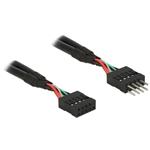 Delock USB 2.0 Pin konektor prodlužovací kabel 10 pin samec / samice 50 cm 83874