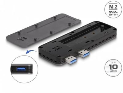 Delock USB 3.2 Gen 2 pouzdro pro PlayStation®5 se slotem M.2 NVMe - beznástrojový 42013