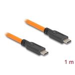 Delock USB 5 Gbps kabel, ze zástrčky USB Type-C™ na zástrčku USB Type-C™, k focení s tetheringem, 1 m, oranžový 87959