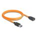 Delock USB 5 Gbps kabel, ze zástrčky USB Typu-A na samice USB Typu-A, k focení s tetheringem, 1 m, oranžový 87963