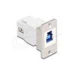 Delock USB 5 Gbps Typ-B samice na USB Typ-A samice, kónický, pro montáž do panelu 67337
