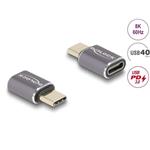 Delock USB Adaptér 40 Gbps USB Type-C™ PD 3.0 100 W samec na port samice 8K 60 Hz kovová 60046