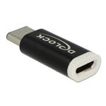 DeLOCK - USB adaptér - USB-C (M) do Micro USB typ B (F) - USB 3.1 - černá