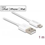 Delock USB datový a napájecí kabel pro iPhone™, iPad™, iPod™ bílý 1 m 83000