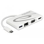 Delock USB Type-C™ 3.1 Dokovací stanice HDMI 4K 30 Hz + VGA + LAN + USB PD 87731