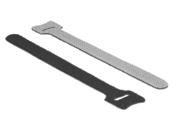 DeLOCK Velcro - Kabelová stahovací páska - 15 cm - černá (balení 10)
