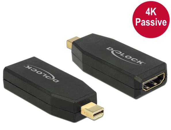 DeLOCK - Video / audio adaptér - DisplayPort / HDMI - Mini DisplayPort (M) do HDMI (F) - černá - po 65581