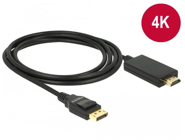 DeLOCK - Video kabel - DisplayPort / HDMI - DisplayPort (M) do HDMI (M) - 2 m - trojnásobně stíněná 85317
