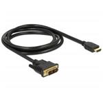 DeLOCK - Video kabel - HDMI / DVI - DVI-D (M) do HDMI (M) - 5 m - trojnásobně stíněný - černá 85586