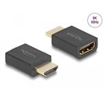 Delock Vysokorychlostní rozhraní HDMI s adaptérem sítě Ethernet, ze zástrčky na zásuvku, 8K 60 Hz, černé 66460