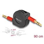 Delock Zatažitelný audio kabel 3,5 mm, 3 Pin Stereo jack, ze zástrčky na zástrčku 90 cm 85369