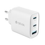 Devia sieťová nabíjačka Extreme Speed GaN PD 2x USB-C/USB-A 65W - White 6942297111615