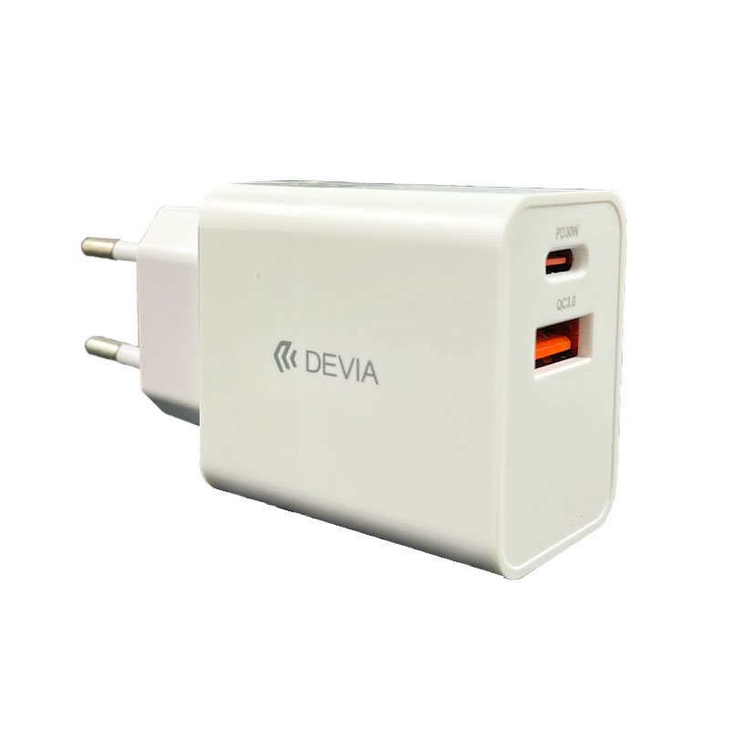 Devia sieťová nabíjačka Smart series PD&QC Quick Charger 30W - White 6938595354885