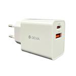 Devia sieťová nabíjačka Smart series PD&QC Quick Charger 30W - White 6938595354885