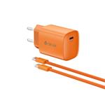 Devia sieťová nabíjačka Ultra6 PD Dynamic Charger 40W (Max 60W) + Cable - Orange 6942297145603