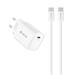 Devia sieťová nabíjačka Ultra6 PD Dynamic Charger 40W (Max 60W) + Cable - White 6942297141292