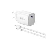 Devia sieťová nabíjačka Ultra6 PD Dynamic Charger 40W (Max 60W) + Cable - White 6942297141292