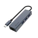 Devia USB-C Hub Leopard Series RJ45/USB 3.1 - Deep Gray 6938595364235