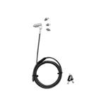DICOTA Security Lock Exchangeable T/N/W Head - Bezpečnostní kabelový zámek - antracit - 2 m D31699