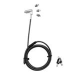 DICOTA Universal Security Cable Lock 3 Exchangeable heads fits all slots keyed D31699
