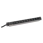 DIGITUS 19" PDU, 1U hliník, C14 -> 10x C13, 10A, jistič DN-95404