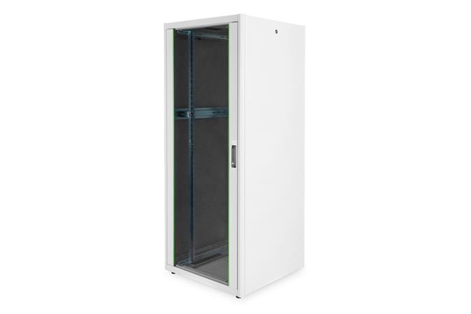 DIGITUS 42U 19'' Free Standing Network Cabinet, 2010x800x800 mm, color grey RAL 7035, with glass front d DN-19 42U-8/8-D