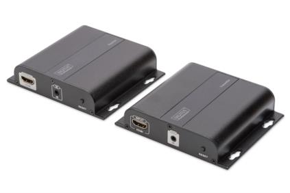 DIGITUS 4K HDMI Extender Set over IP, over network cable (CAT 5/5e/6/7), 4K2K/30Hz, black DS-55122