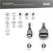 Digitus 8K@60Hz, mini DP to DP; DP 1.4 Alu housing; Black; 2m DB-340106-020-S
