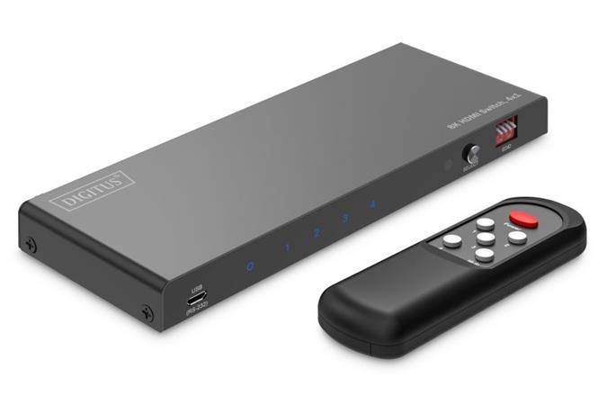 DIGITUS 8K HDMI Switch, 4x1, 8K/60Hz (4:4:4) DS-55335