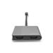 DIGITUS Adaptér USB-C - 2x HDMI, 18 cm 4K/30Hz, stříbrný, hliníkový kryt DA-70828