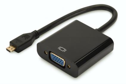 Digitus Audio-Video Adapter microHDMI type D to VGA, FHD, audio 3.5mm MiniJack DA-70460