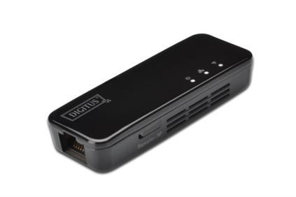 DIGITUS bezdrátový adaptér AP/klient/repeater, 150N, 150 MB/S, bezdrátové řešení pro televizory a herní konzol DN-70495